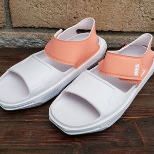 Nike Size 6Y Sandals Playscape (GS) Shoes Orange/white